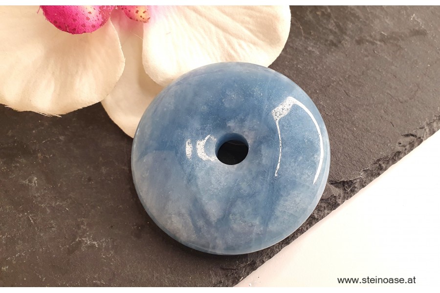 Aquamarin Anhänger Donut XXL, 55mm